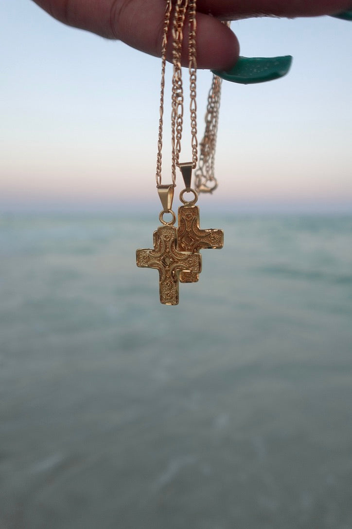 Gold Cross Pendant Necklace