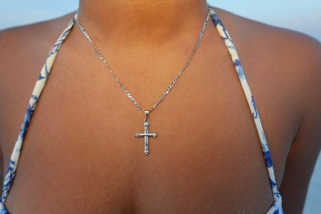 Silver Cross Pendant Necklace